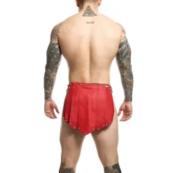 MOB Eroticwear Jupe homme Sm Roman Skirt Rouge-Noire